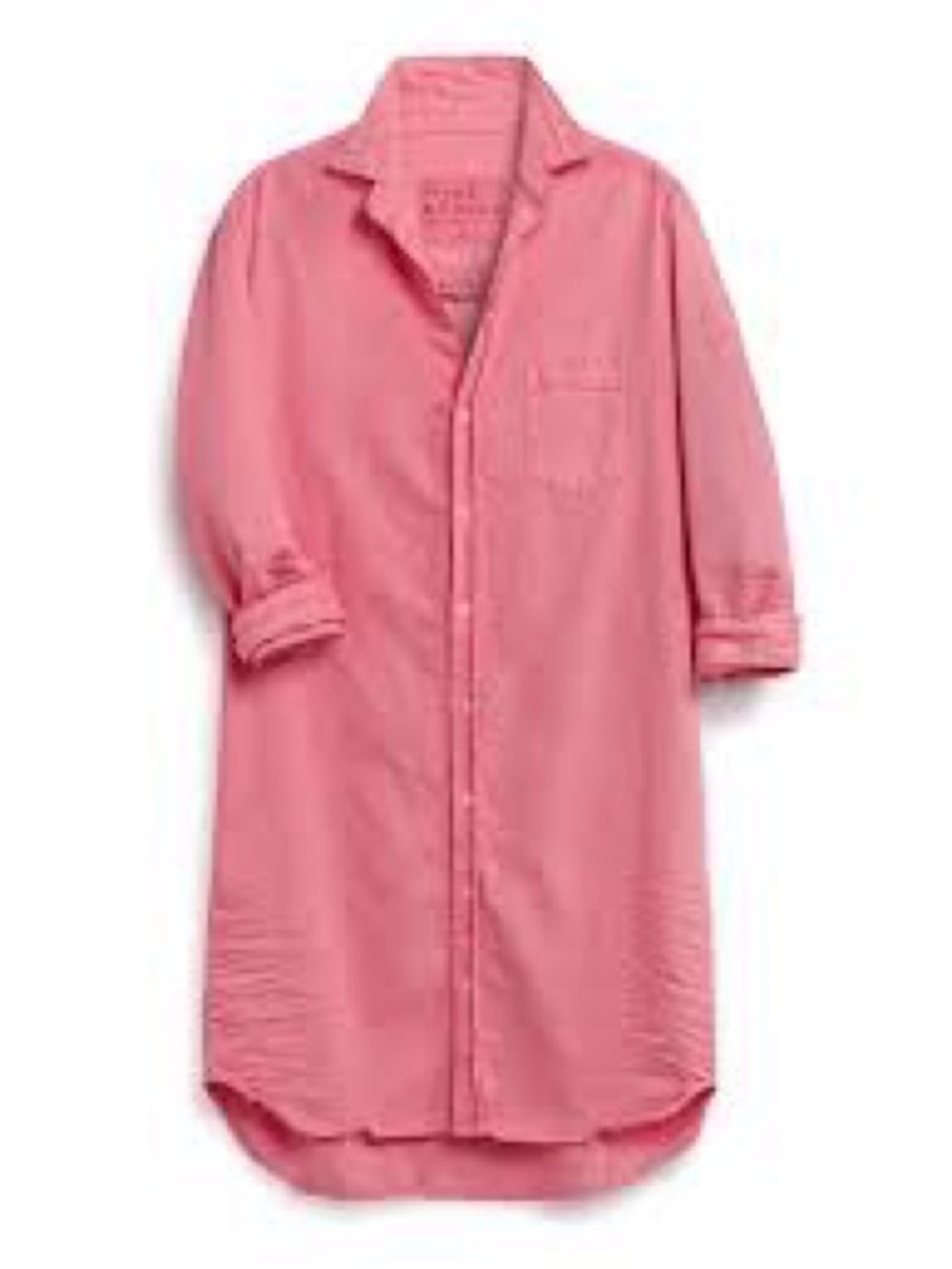 Frank & Eileen Mary Shirtdress Famous Denim Distressed Dress Sunset Pink Medium